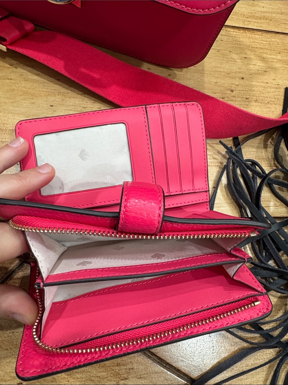 kate spade Hot Pink Leather Crossbody Bag - Picture 6 of 7
